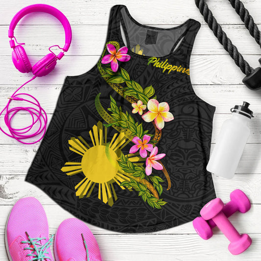 Philippines Filipinos Women Tank Custom Plumeria Tribal