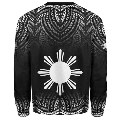 Philippines Filipinos Custom Personalised Sweatshirt Filipino Black Fog Style