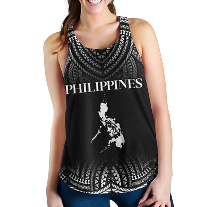 Philippines Filipinos Custom Personalised Women Tank Filipino Black Fog Style