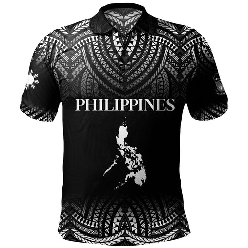 Philippines Filipinos Custom Personalised Polo Shirt Filipino Black Fog Style