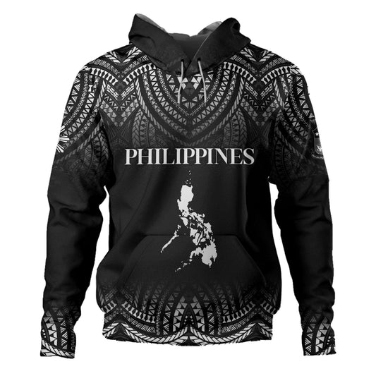 Philippines Filipinos Custom Personalised Hoodie Filipino Black Fog Style