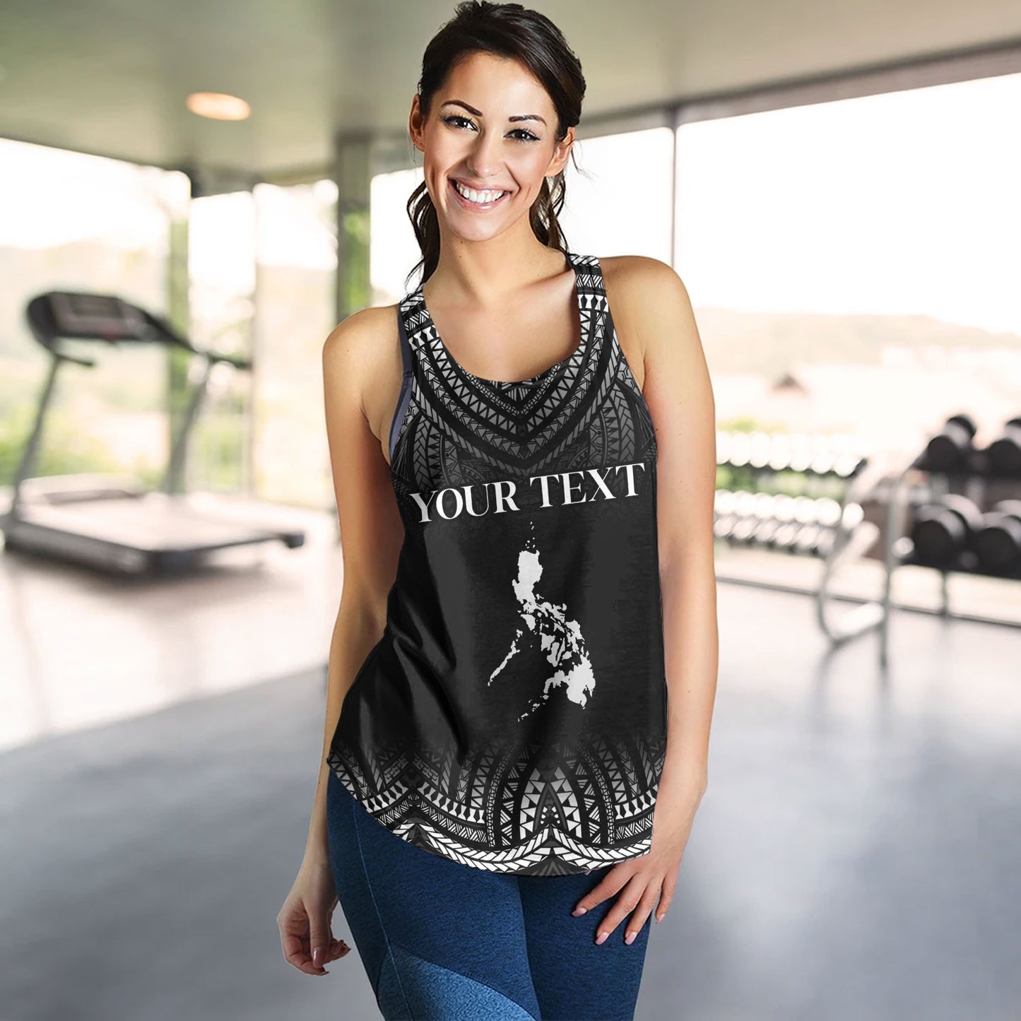 Philippines Filipinos Custom Personalised Women Tank Filipino Black Fog Style