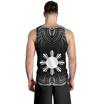 Philippines Filipinos Custom Personalised Tank Top Filipino Black Fog Style