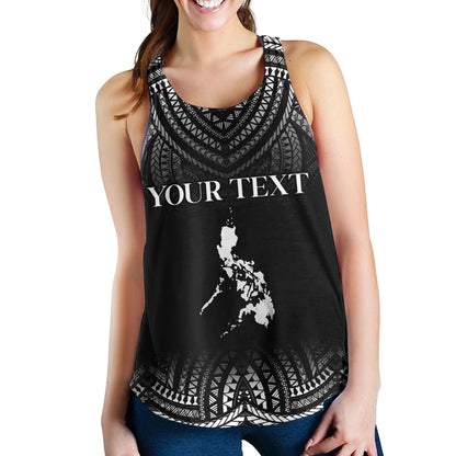 Philippines Filipinos Custom Personalised Women Tank Filipino Black Fog Style