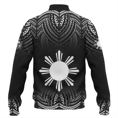 Philippines Filipinos Custom Personalised Baseball Jacket Filipino Black Fog Style
