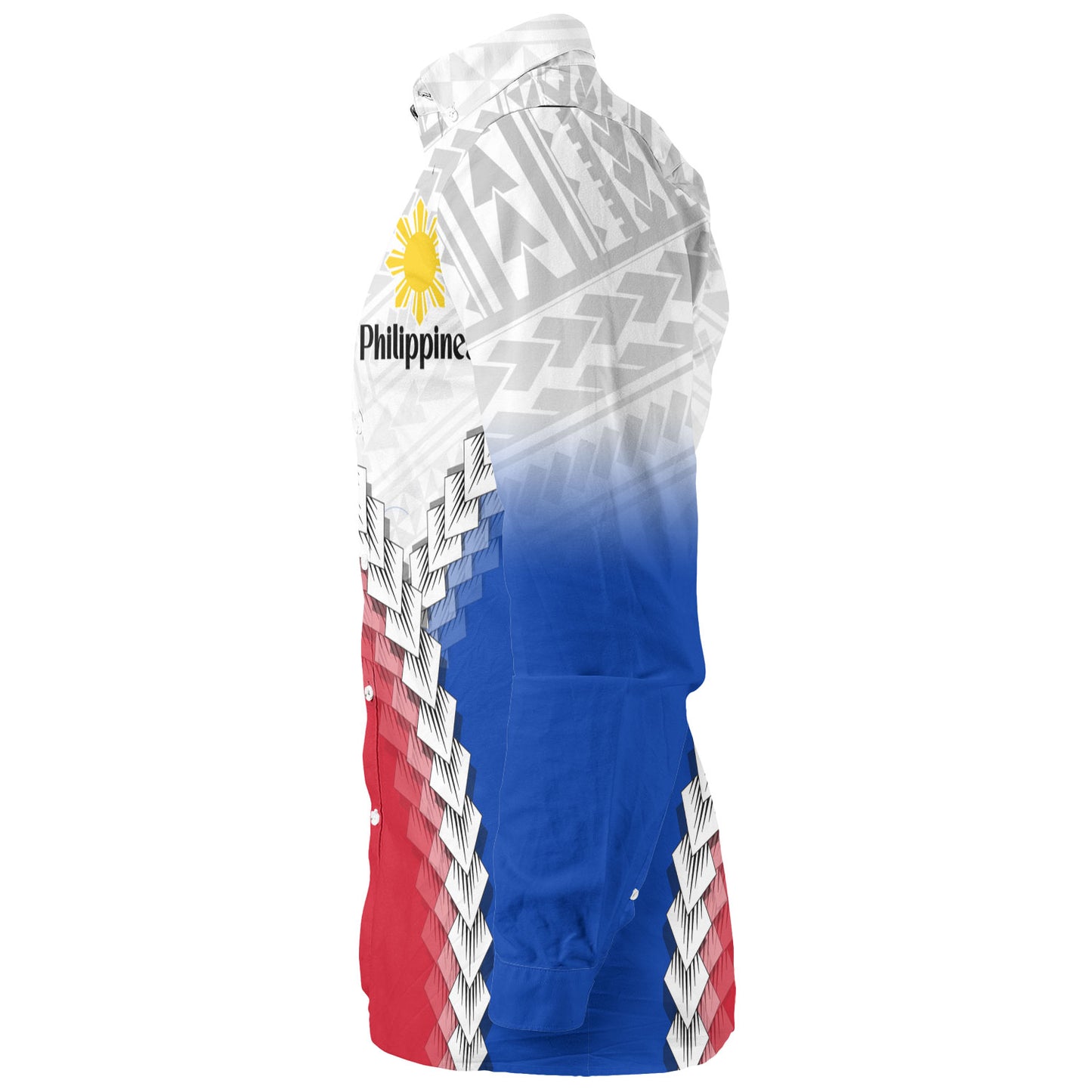 Philippines Filipinos Long Sleeve Shirt Custom Filipino Coat Of Arms With Tribal Patterns Flag Style