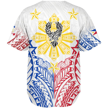 Philippines Filipinos Custom Personalised Baseball Shirt Filipino Sun with Eagle Style