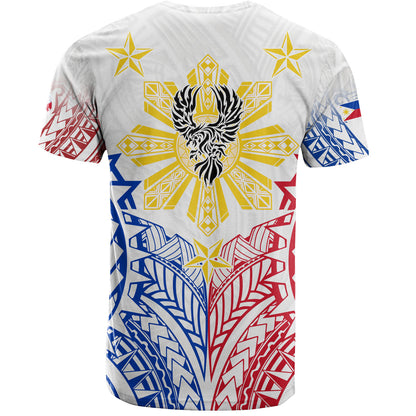 Philippines Filipinos Custom Personalised T-Shirt Filipino Sun with Eagle Style