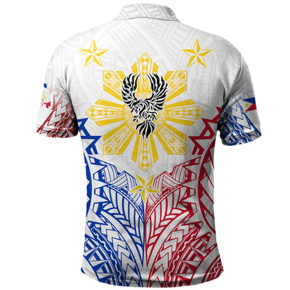 Philippines Filipinos Custom Personalised Polo Shirt Filipino Sun with Eagle Style