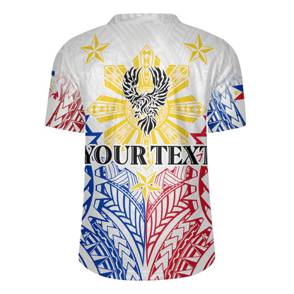 Philippines Filipinos Custom Personalised Rugby Jersey Filipino Sun with Eagle Style