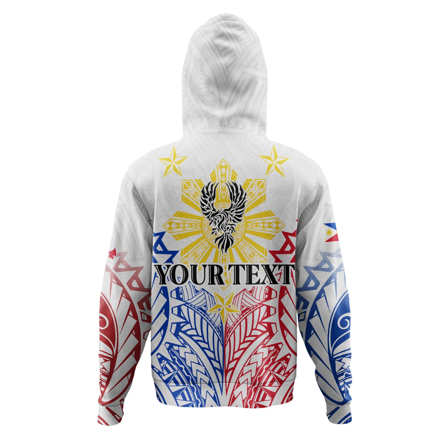 Philippines Filipinos Custom Personalised Hoodie Filipino Sun with Eagle Style