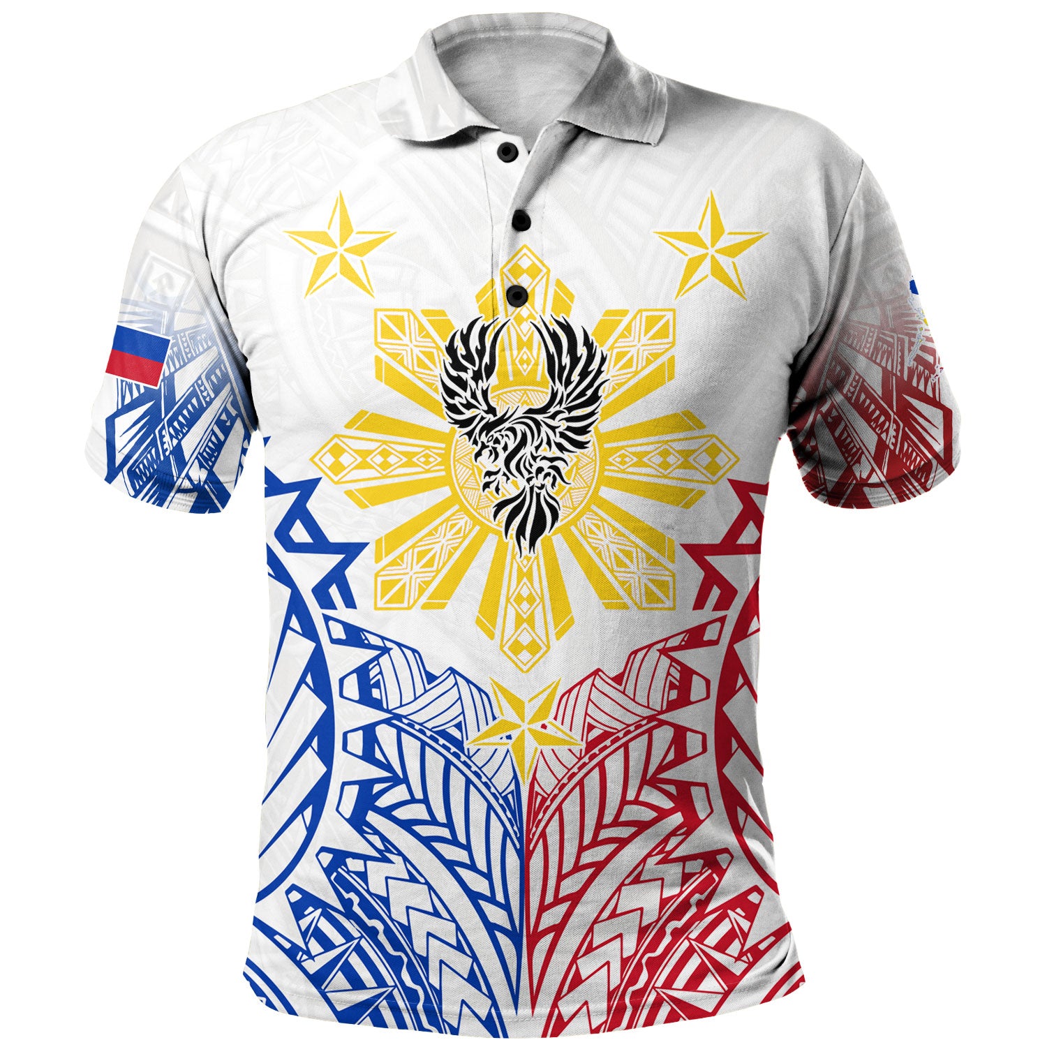 Philippines Filipinos Custom Personalised Polo Shirt Filipino Sun with Eagle Style