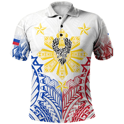 Philippines Filipinos Custom Personalised Polo Shirt Filipino Sun with Eagle Style