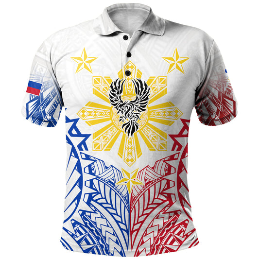 Philippines Filipinos Custom Personalised Polo Shirt Filipino Sun with Eagle Style