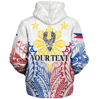 Philippines Filipinos Custom Personalised Sherpa Hoodie Filipino Sun with Eagle Style