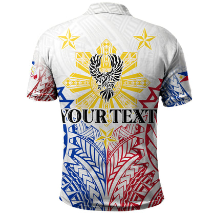 Philippines Filipinos Custom Personalised Polo Shirt Filipino Sun with Eagle Style