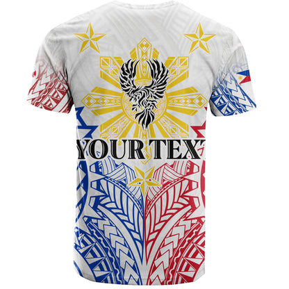 Philippines Filipinos Custom Personalised T-Shirt Filipino Sun with Eagle Style