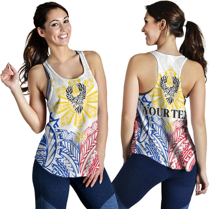 Philippines Filipinos Custom Personalised Women Tank Filipino Sun with Eagle Style