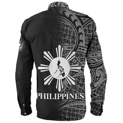 Philippines Filipinos Custom Personalised Long Sleeve Shirt Filipinos Sun And Map Half Style