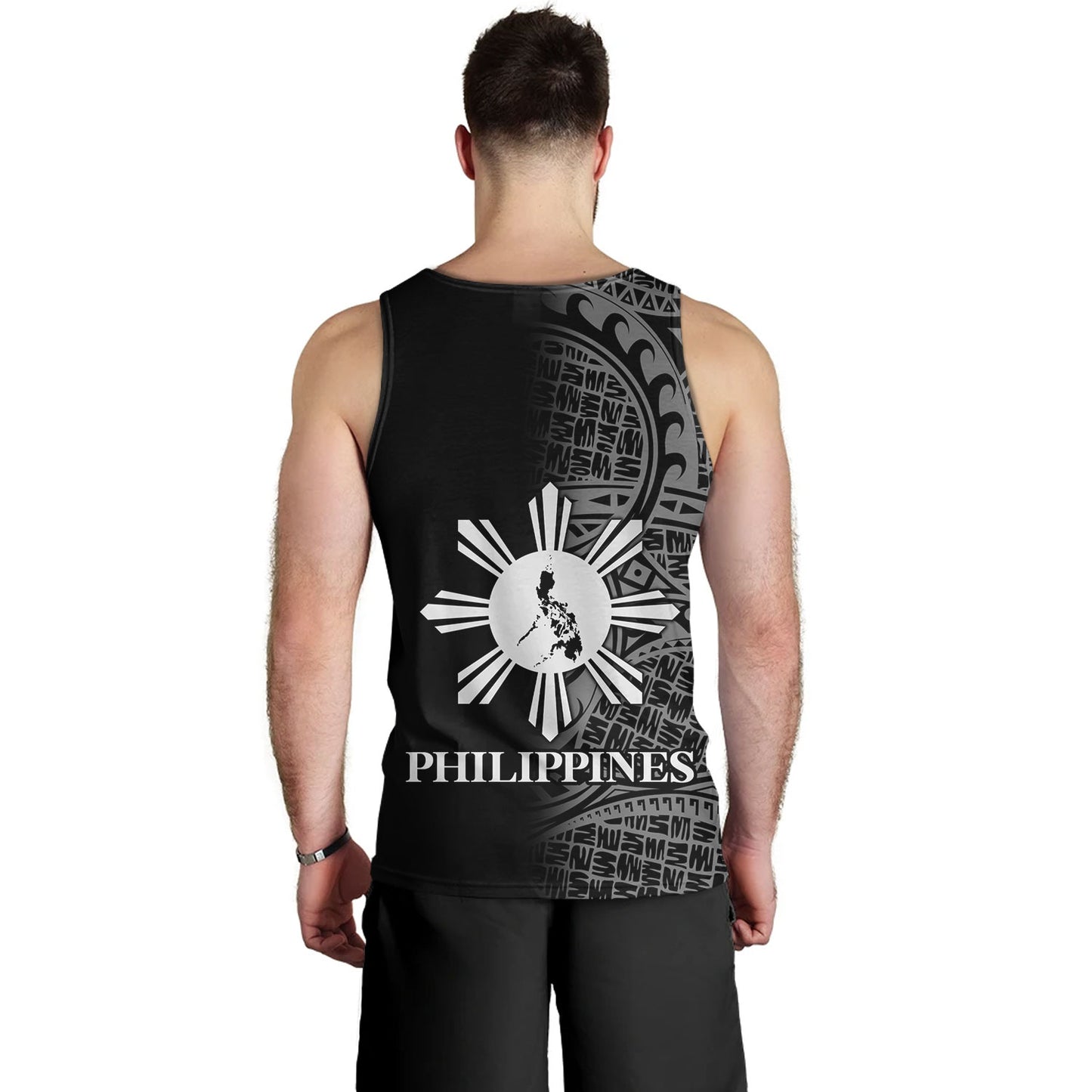 Philippines Filipinos Custom Personalised Tank Top Filipinos Sun And Map Half Style