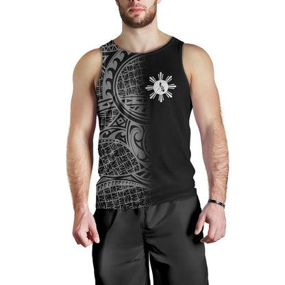 Philippines Filipinos Custom Personalised Tank Top Filipinos Sun And Map Half Style