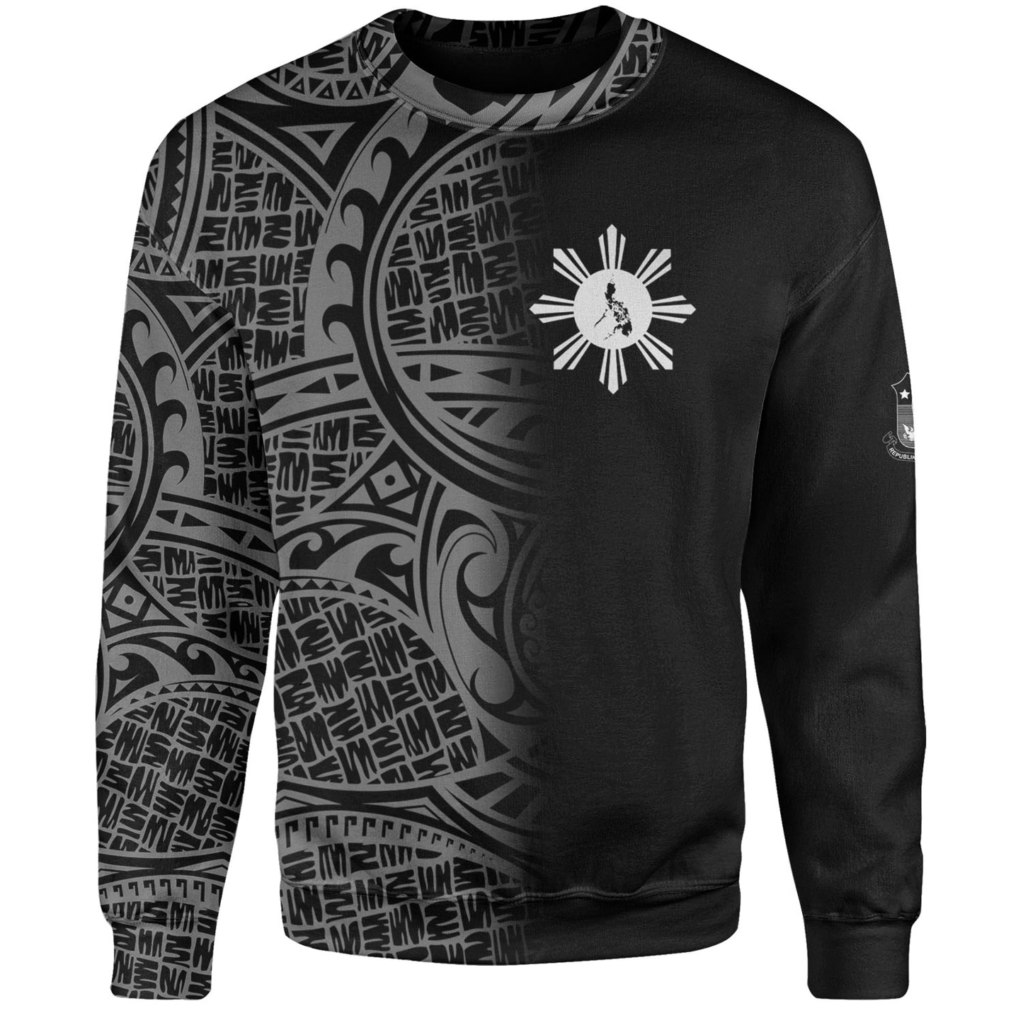 Philippines Filipinos Custom Personalised Sweatshirt Filipinos Sun And Map Half Style