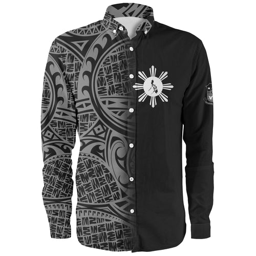 Philippines Filipinos Custom Personalised Long Sleeve Shirt Filipinos Sun And Map Half Style