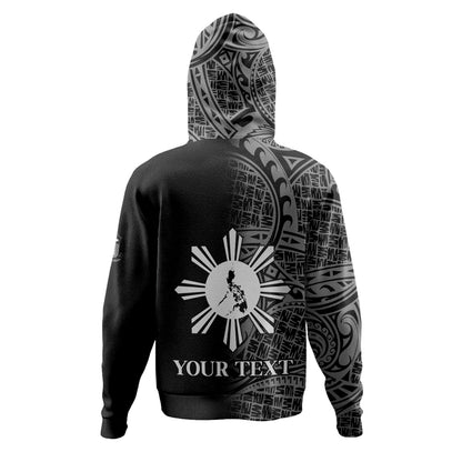 Philippines Filipinos Custom Personalised Hoodie Filipinos Sun And Map Half Style