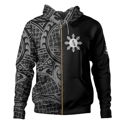 Philippines Filipinos Custom Personalised Hoodie Filipinos Sun And Map Half Style