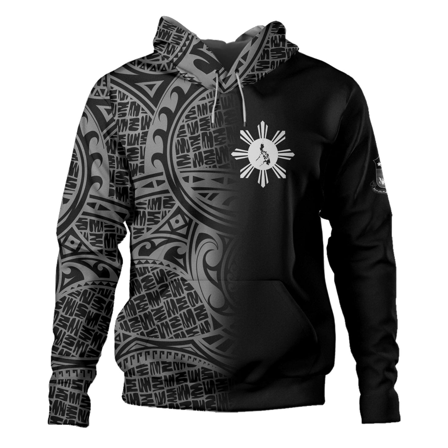 Philippines Filipinos Custom Personalised Hoodie Filipinos Sun And Map Half Style