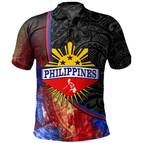 Philippines Filipinos Polo Shirt Filipinos Sun Grunge Background Style