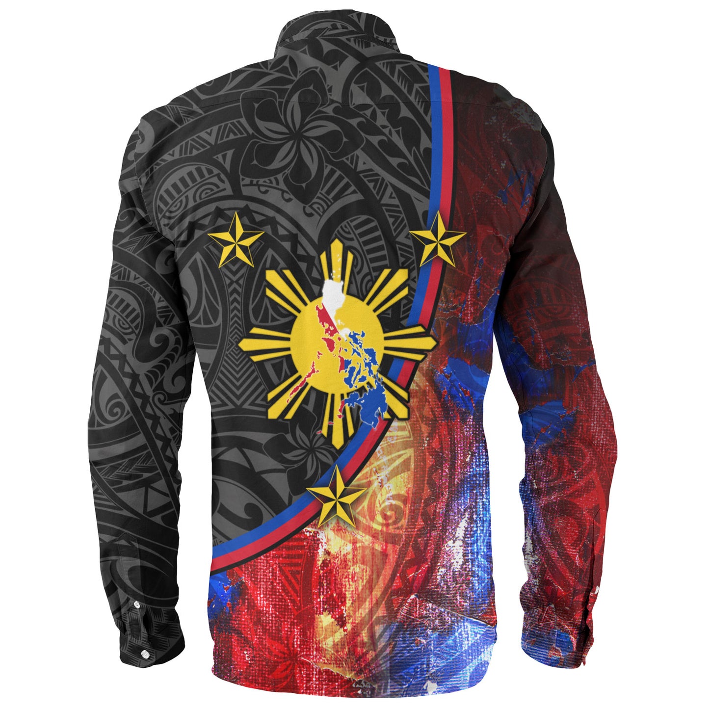 Philippines Filipinos Long Sleeve Shirt Filipinos Sun Grunge Background Style