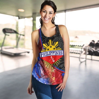 Philippines Filipinos Women Tank Filipinos Sun Grunge Background Style