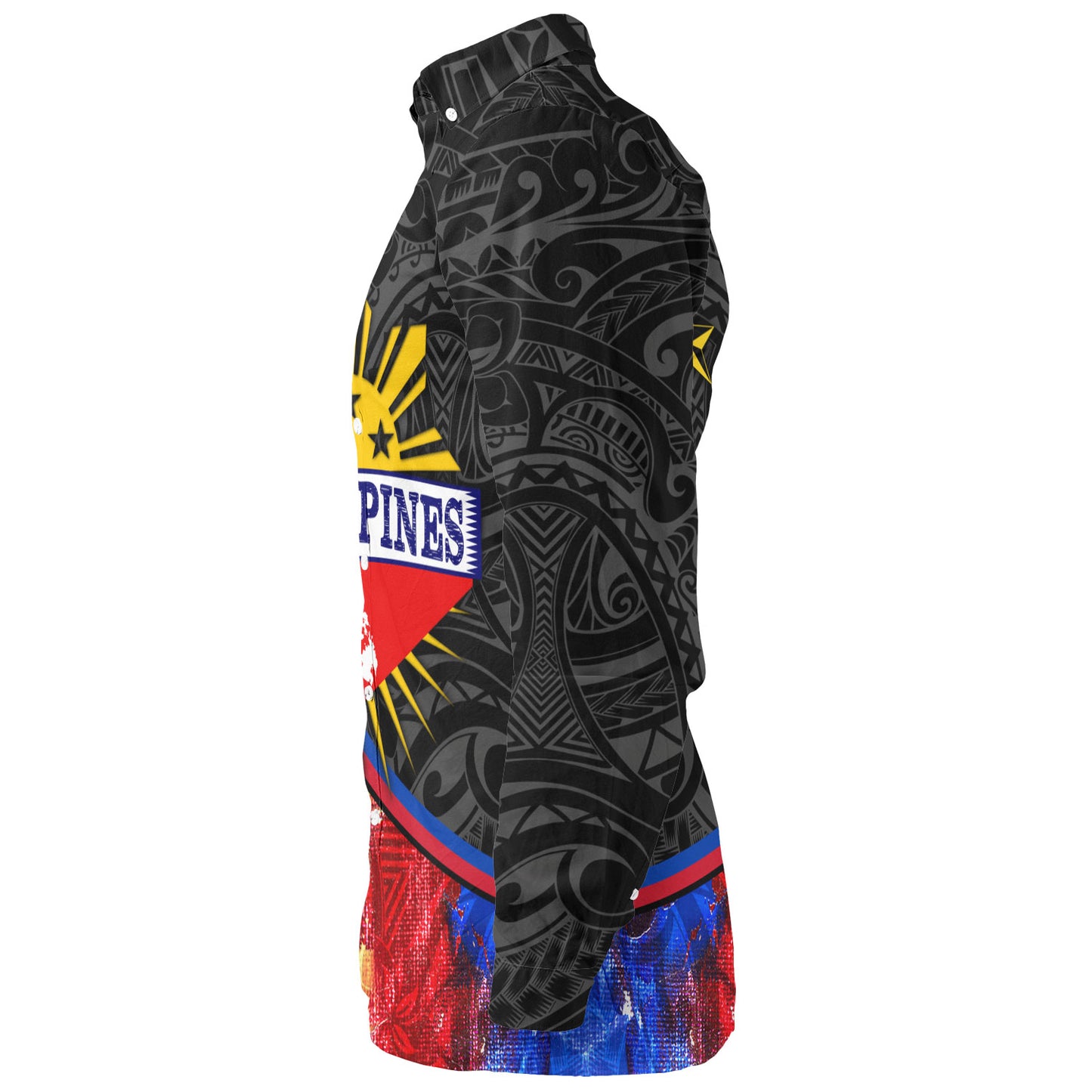 Philippines Filipinos Long Sleeve Shirt Filipinos Sun Grunge Background Style