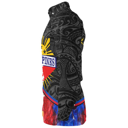 Philippines Filipinos Long Sleeve Shirt Filipinos Sun Grunge Background Style
