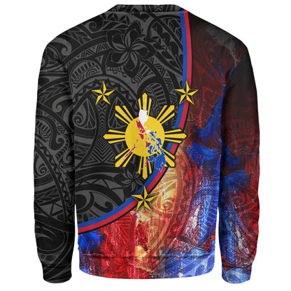 Philippines Filipinos Sweatshirt Filipinos Sun Grunge Background Style