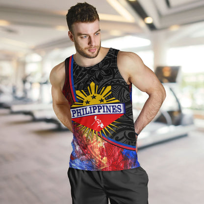 Philippines Filipinos Tank Top Filipinos Sun Grunge Background Style