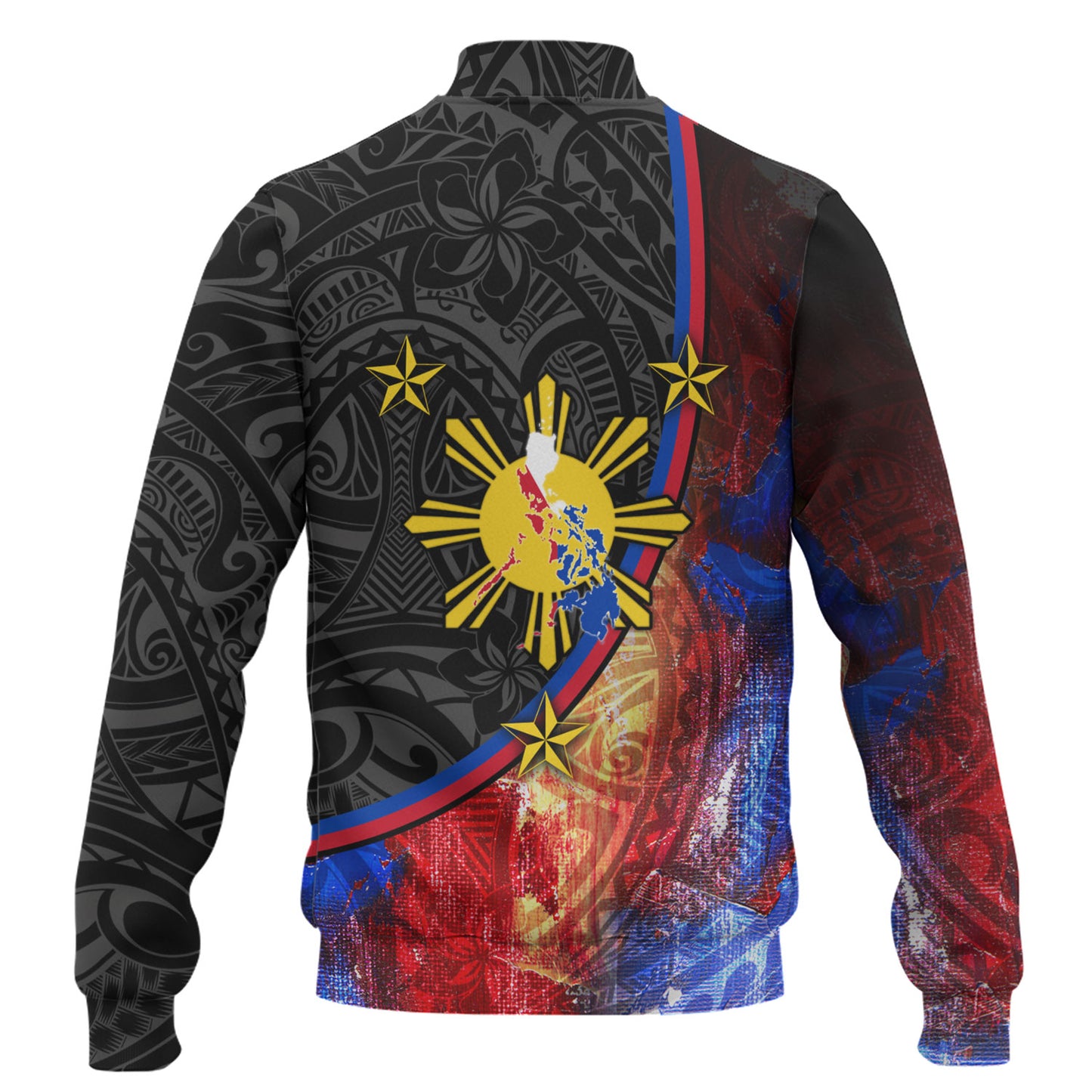 Philippines Filipinos Baseball Jacket Filipinos Sun Grunge Background Style
