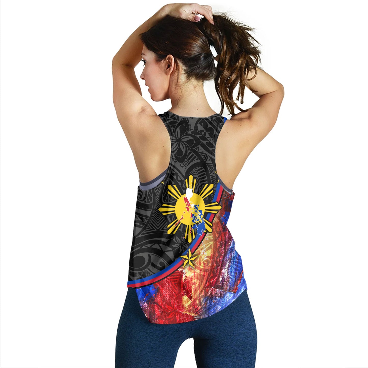Philippines Filipinos Women Tank Filipinos Sun Grunge Background Style