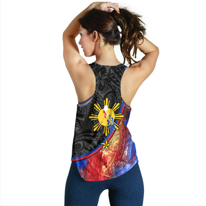 Philippines Filipinos Women Tank Filipinos Sun Grunge Background Style
