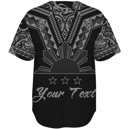 Philippines Filipinos Custom Personalised Baseball Shirt Filipinos Sun Tatau Tribal Patterns