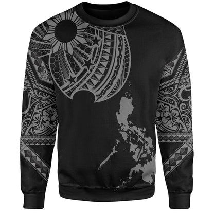 Philippines Filipinos Custom Personalised Sweatshirt Filipinos Sun Tatau Tribal Patterns