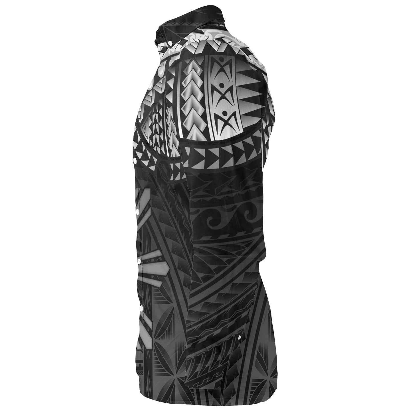 Philippines Filipinos Long Sleeve Shirt Filipinos Sun Tribal Patterns Jasmine Flowers Style