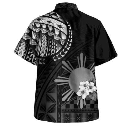 Philippines Filipinos Hawaiian Shirt Filipinos Sun Tribal Patterns Jasmine Flowers Style