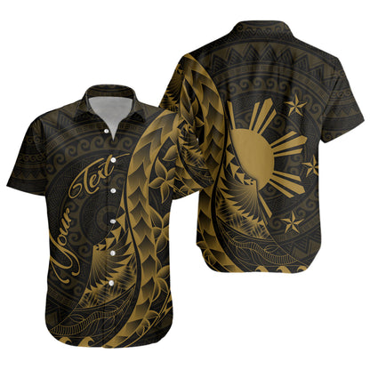 Philippines Filipinos Custom Personalised Short Sleeve Shirt Filipinos Sun Tribal Patterns Style