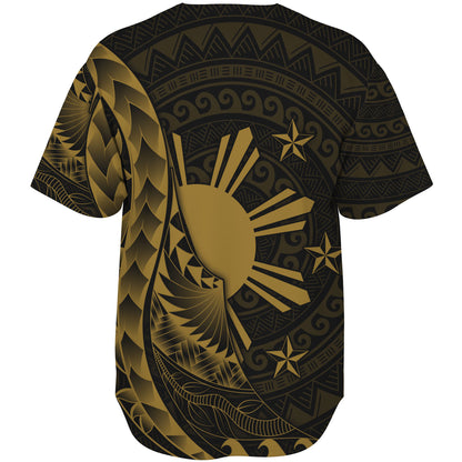 Philippines Filipinos Custom Personalised Baseball Shirt Filipinos Sun Tribal Patterns Style