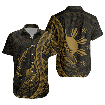 Philippines Filipinos Custom Personalised Short Sleeve Shirt Filipinos Sun Tribal Patterns Style