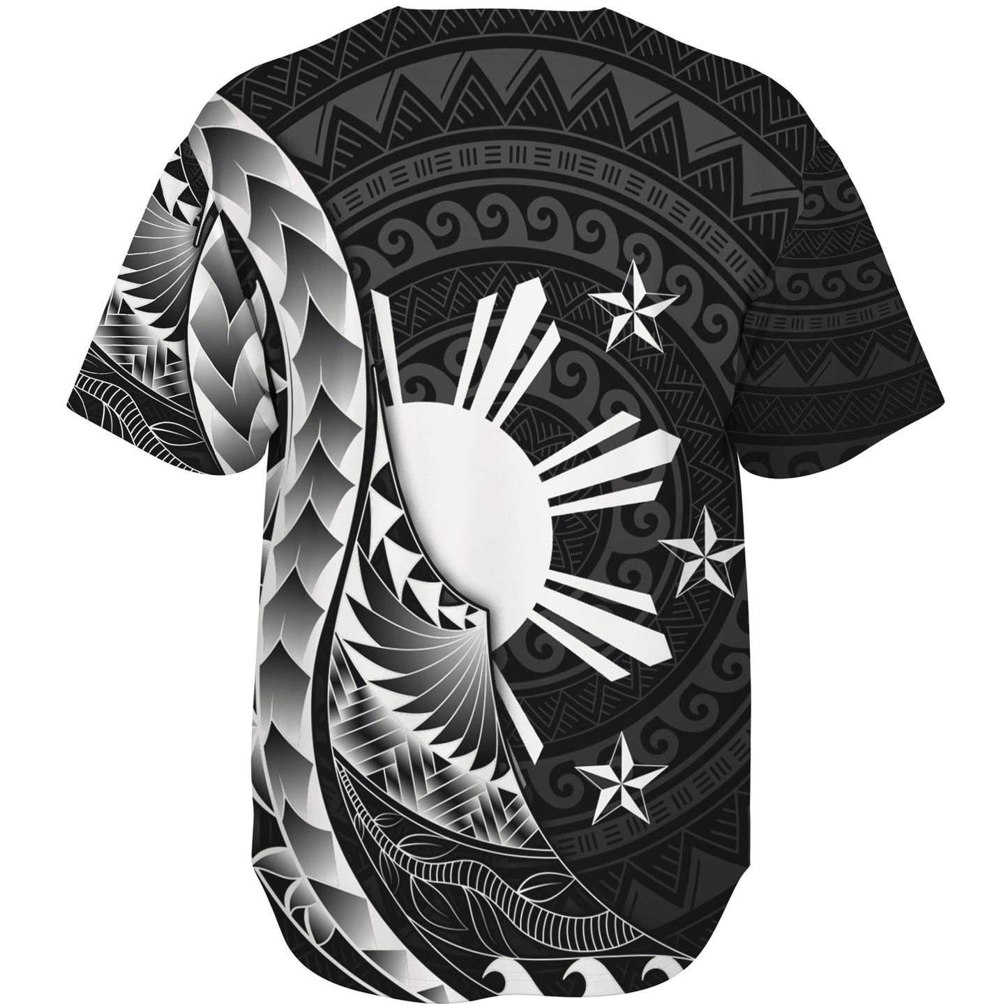 Philippines Filipinos Custom Personalised Baseball Shirt Filipinos Sun Tribal Patterns Style