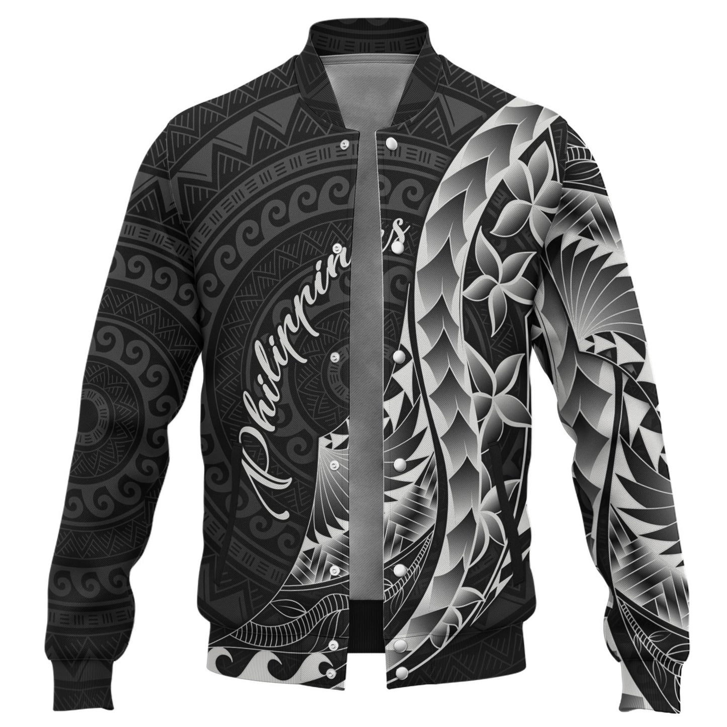 Philippines Filipinos Custom Personalised Baseball Jacket Filipinos Sun Tribal Patterns Style