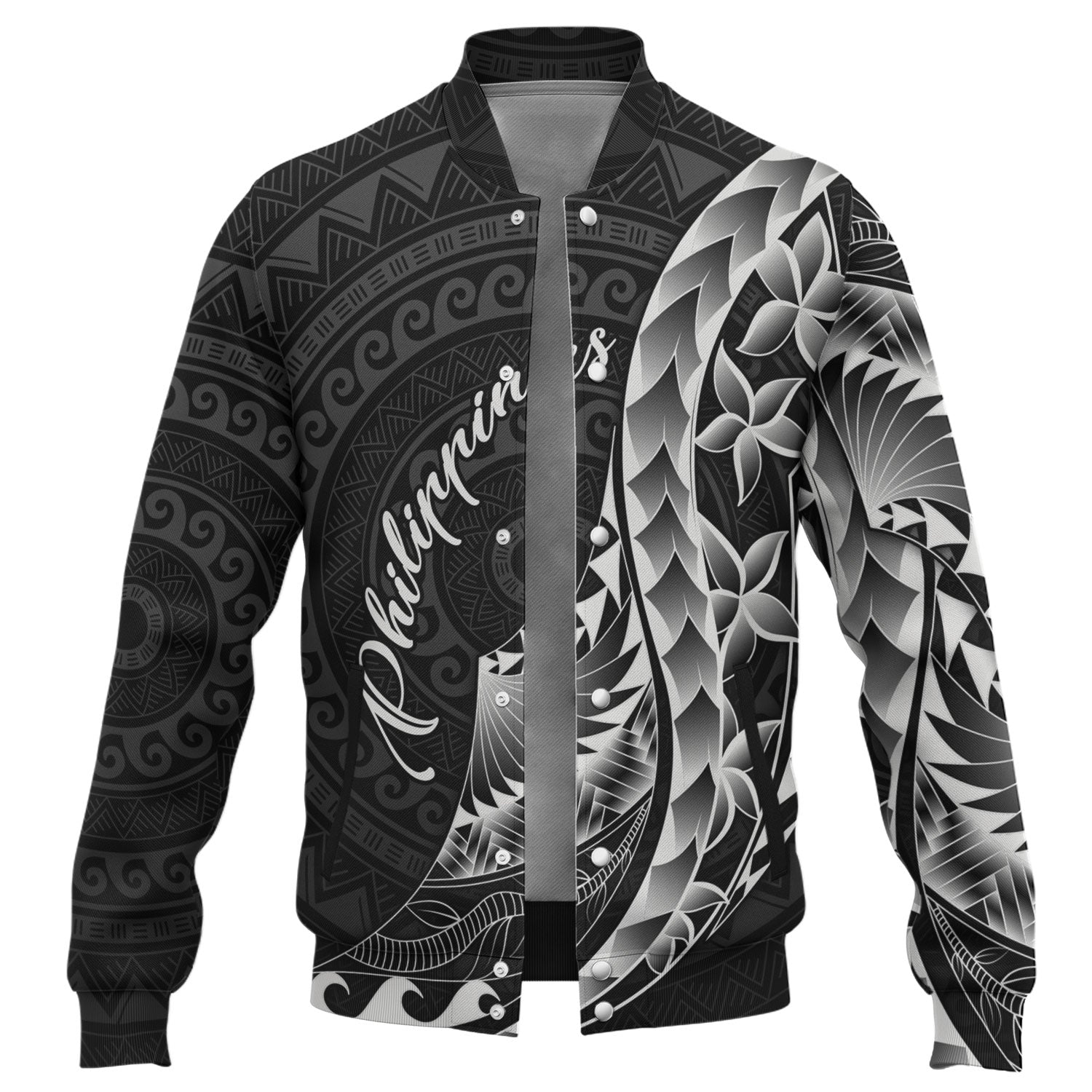 Philippines Filipinos Custom Personalised Baseball Jacket Filipinos Sun Tribal Patterns Style